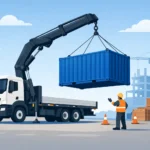 HIAB Container Lifting for Safer Site Delivery