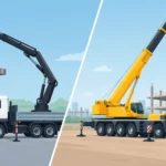 HIAB Crane Versus Mobile Crane for Your Site